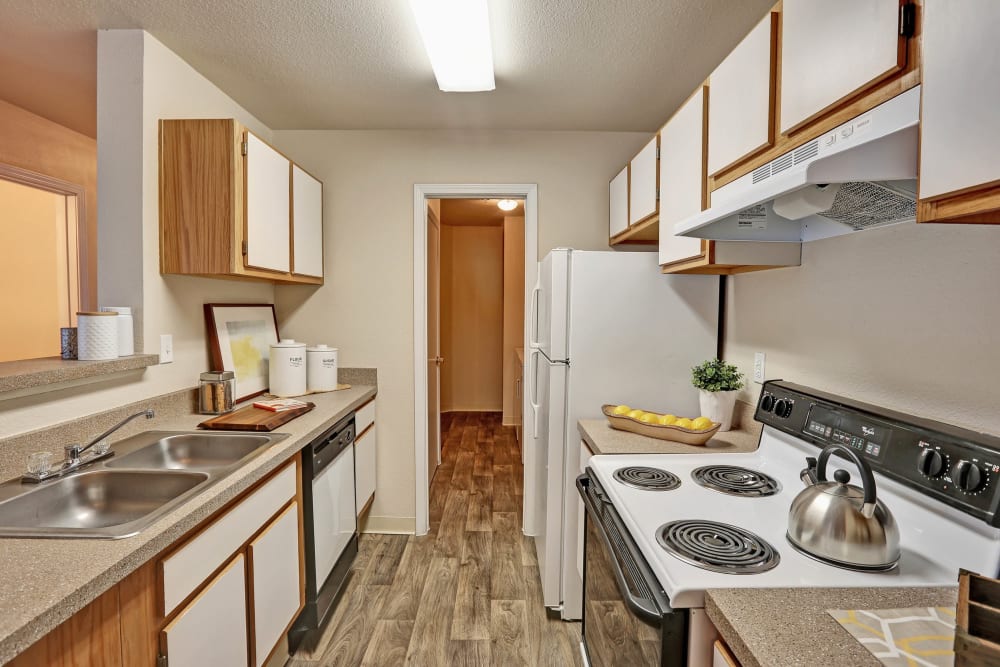 Kitchen at The Pines at Castle Rock Apartments in Castle Rock, Colorado