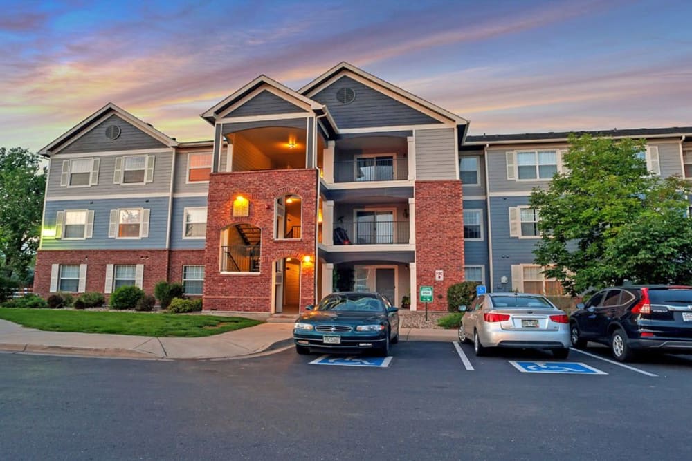 Exterior of Waterford Place Apartments in Loveland, Colorado