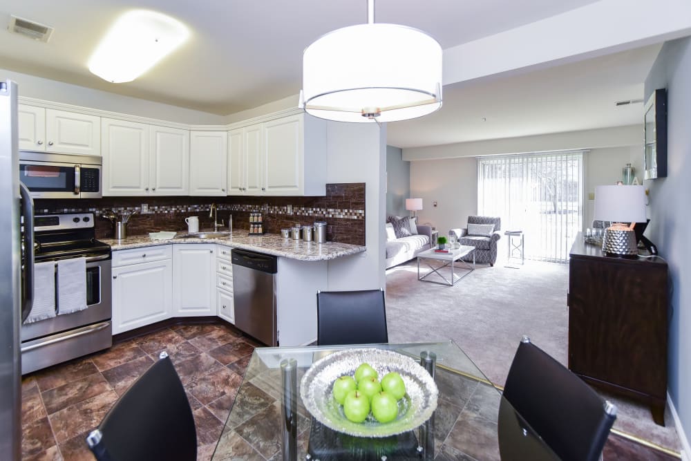 Naturally well-lit apartment interior at Abrams Run Apartment Homes in King of Prussia, PA