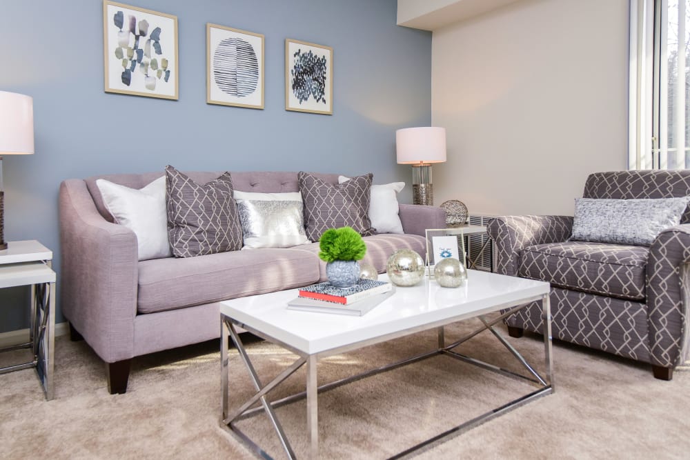 Abrams Run Apartment Homes offers a living room in King of Prussia, PA