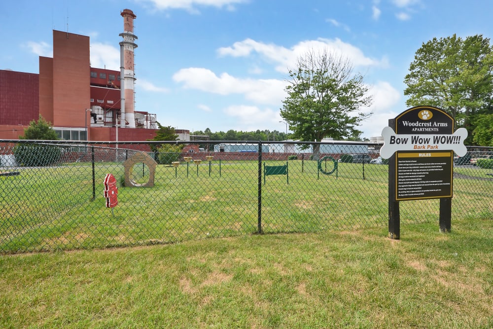 Woodcrest Apartment Homes offers a dog park in Dover, DE