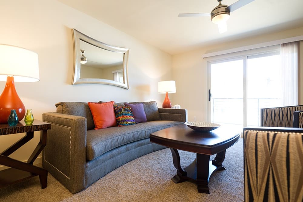 Living room with ample natural light at Lakewood Park Apartments in Lexington, Kentucky