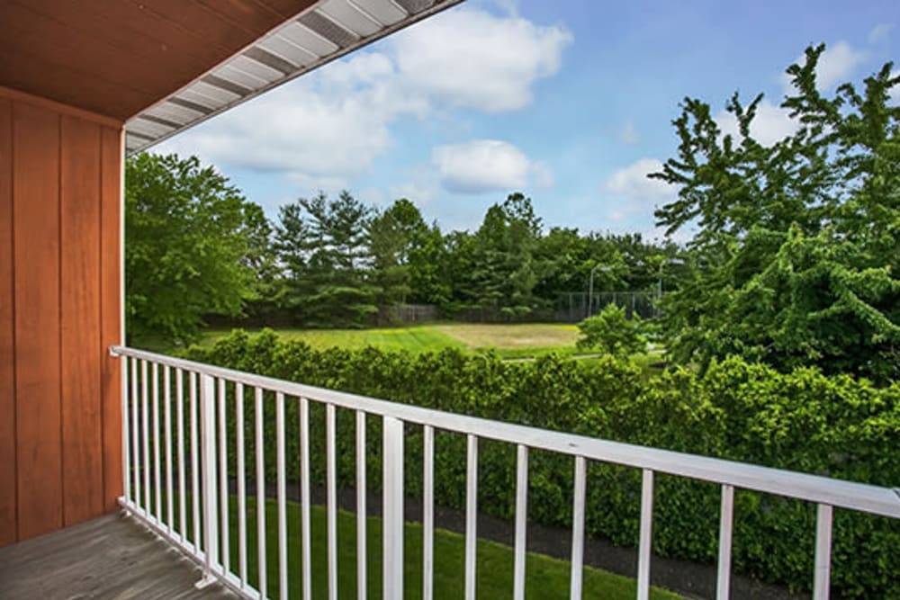 Balcony view at Tory Estates Apartment Homes in Clementon, NJ