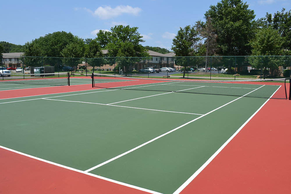 Tennis court at Village Green Apartments in Evansville, IN