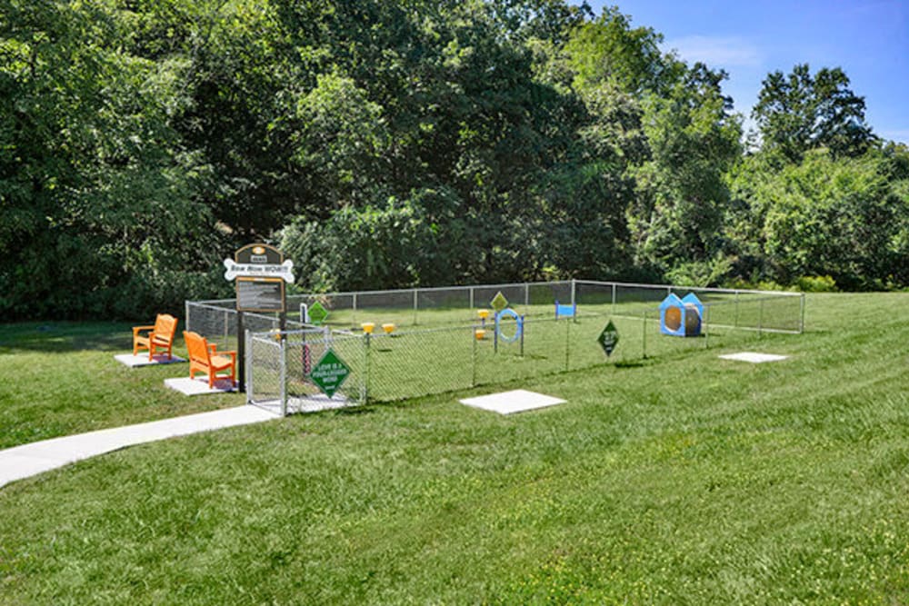 Dog park at Montgomery Woods Townhomes in Harleysville, Pennsylvania