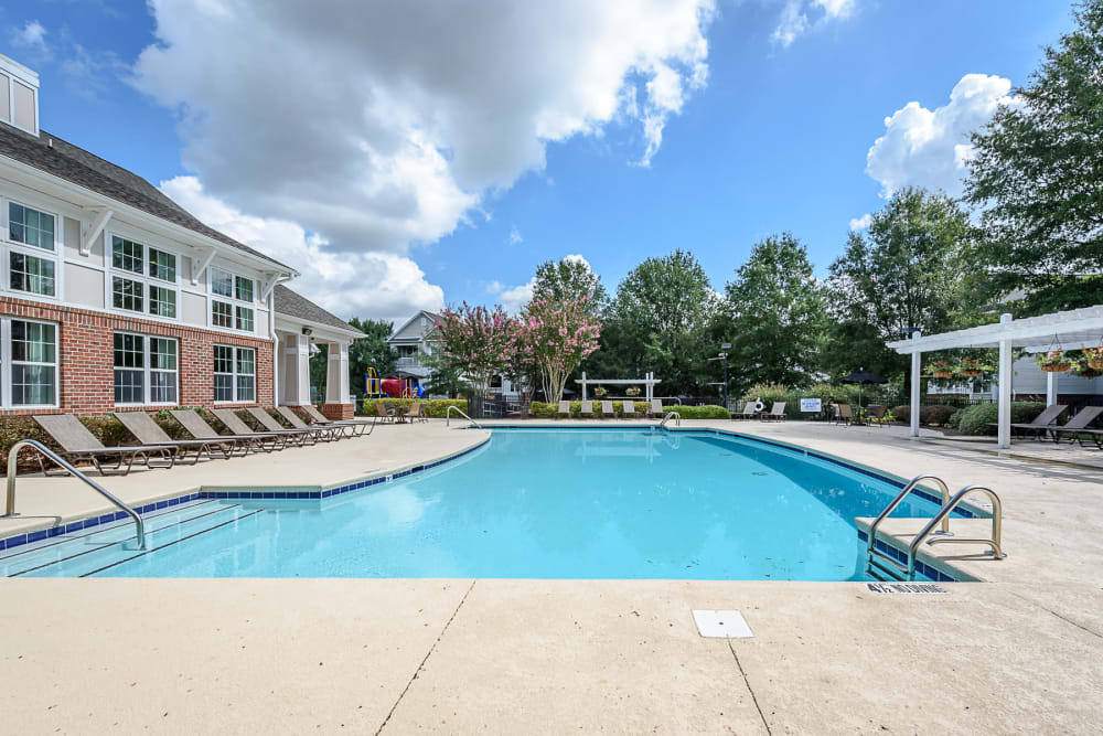 Swimming pool at Falls Creek Apartments & Townhomes in Raleigh, NC
