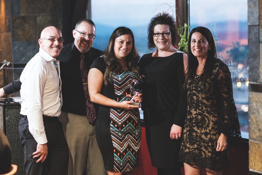 Megan at Alder Bay accepting award