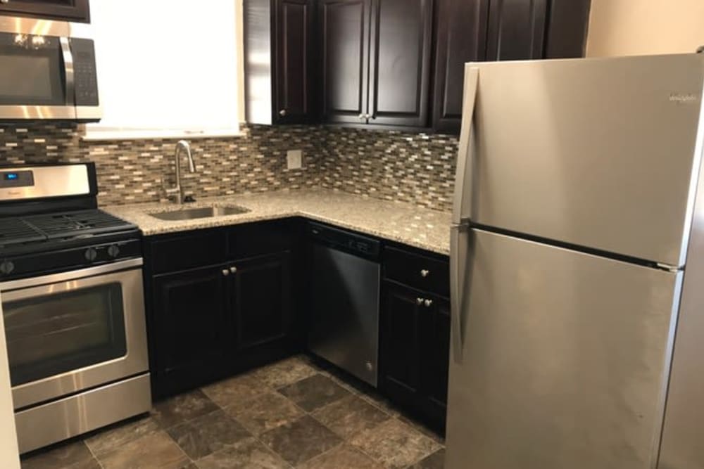 Kitchen at Burnt Mill Apartment Homes in Voorhees, New Jersey.