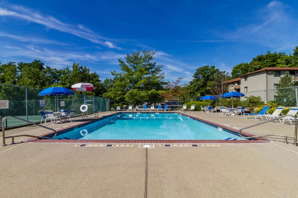 Unique swimming pool at Imperial Gardens Apartment Homes in Middletown, NY