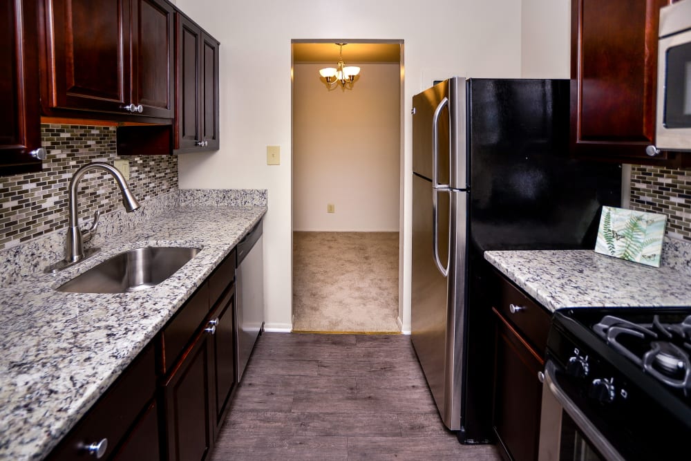 Kitchen hallway at Ross Ridge Apartment Homes in Baltimore, MD