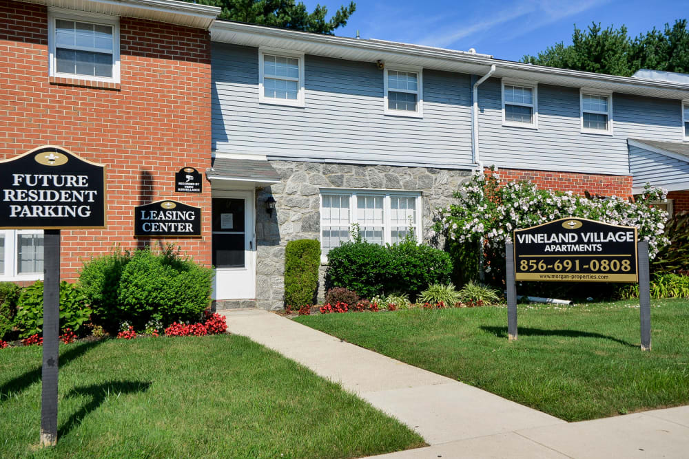 Main entryway at Vineland Village Apartment Homes in Vineland, New Jersey