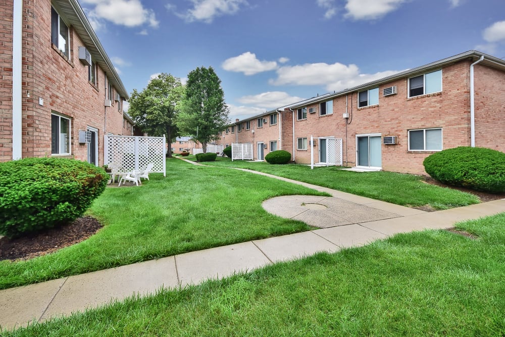 Walking paths at apartments in Somerdale, New Jersey