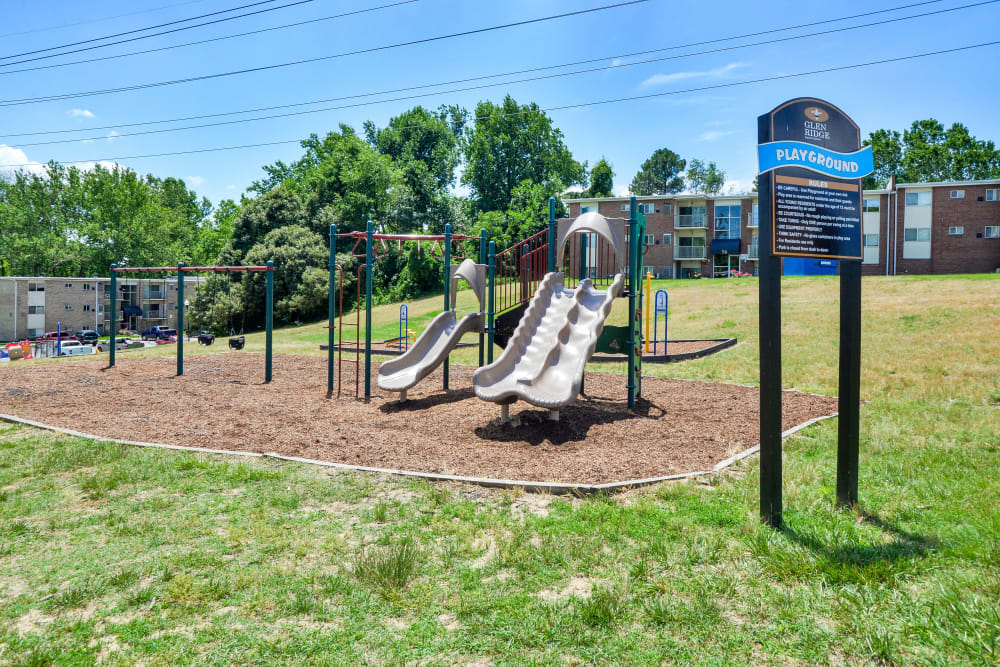 Glen Ridge Apartment Homes offers a playground in Glen Burnie, Maryland