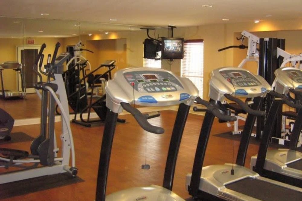 Large fitness center at Ladera Palms in Fort Worth, Texas
