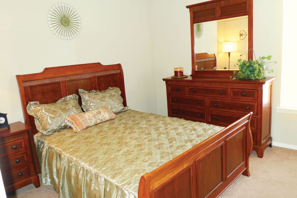 Beautiful bedroom at Ladera Palms in Fort Worth, Texas