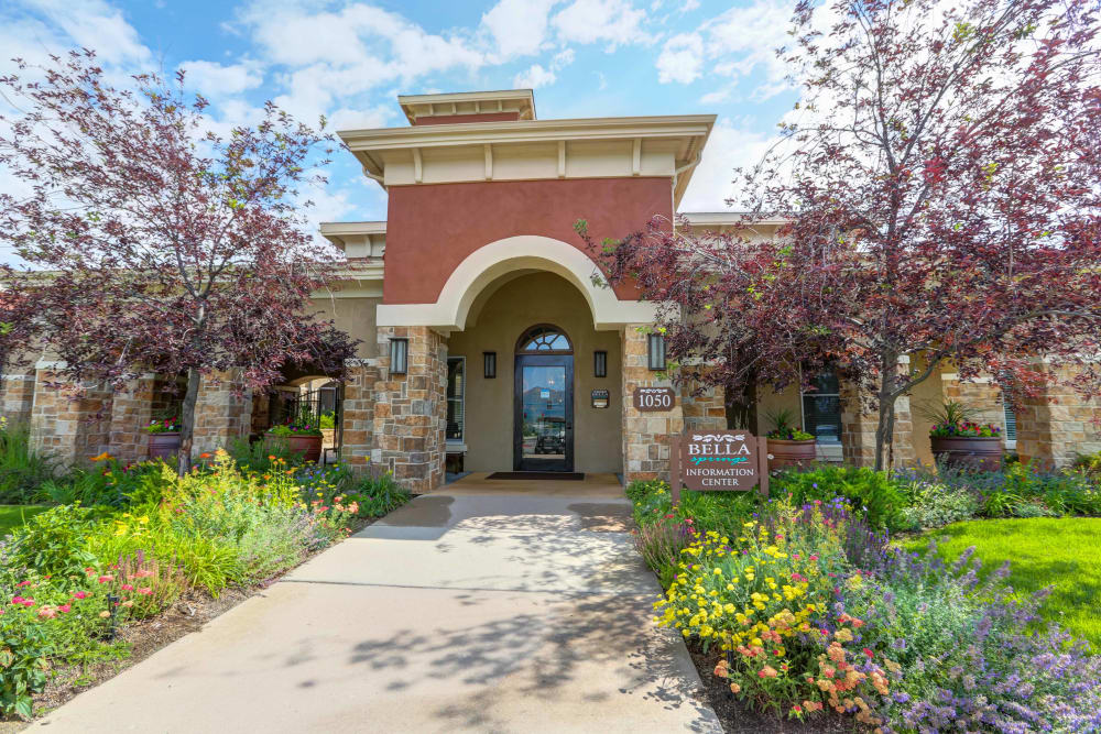 Front entrance at Bella Springs Apartments in Colorado Springs, Colorado