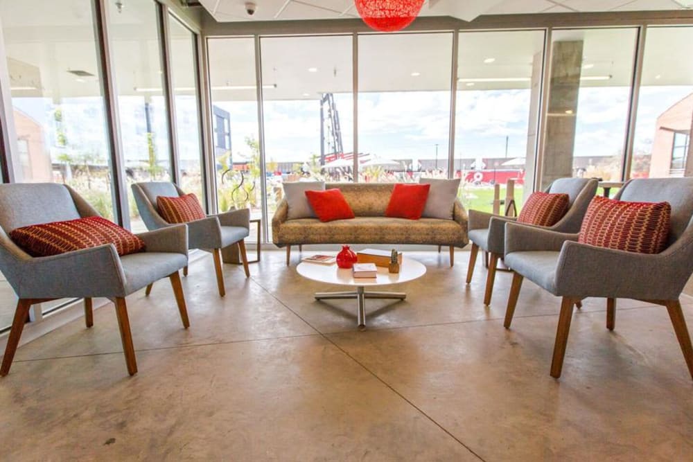 Resident Lounge at Oxford Station Apartments in Englewood, Colorado