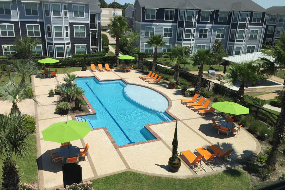 Swimming pool at The Abbey at Grant Road in Houston, Texas