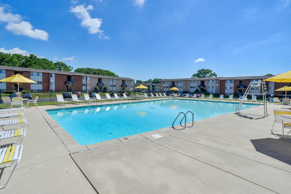 Swimming pool at Seneca Bay Apartment Homes in Middle River, Maryland