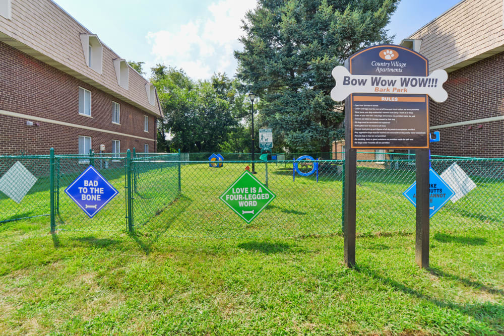 Country Village Apartment Homes offers a Dog Park in Dover, Delaware