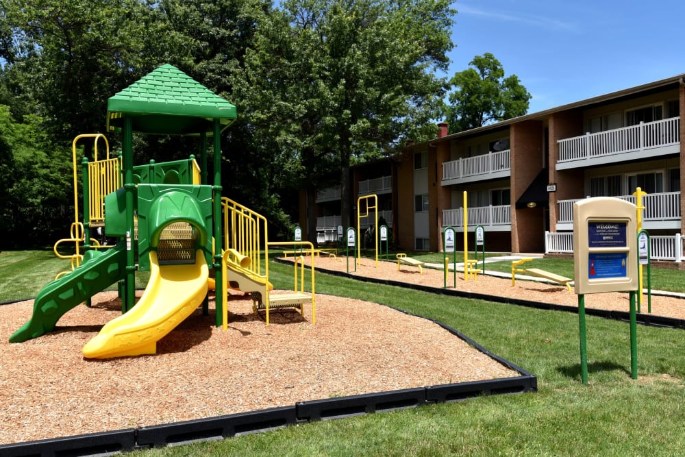 Briarwood Place Apartment Homes offers a playground in Laurel, Maryland