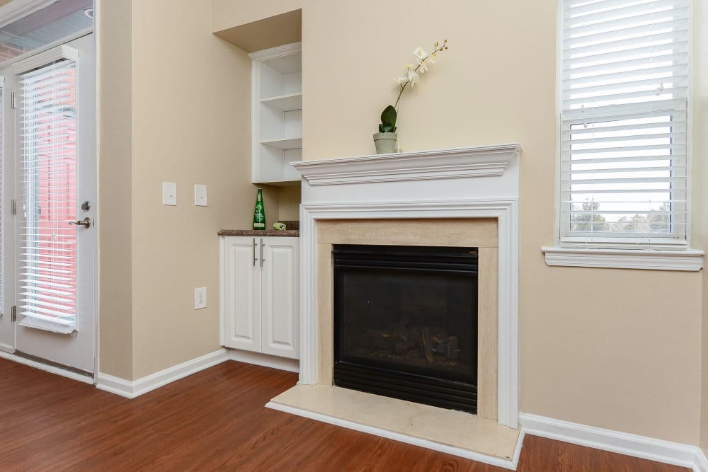 Fireplace at Bishop's View Apartments & Townhomes