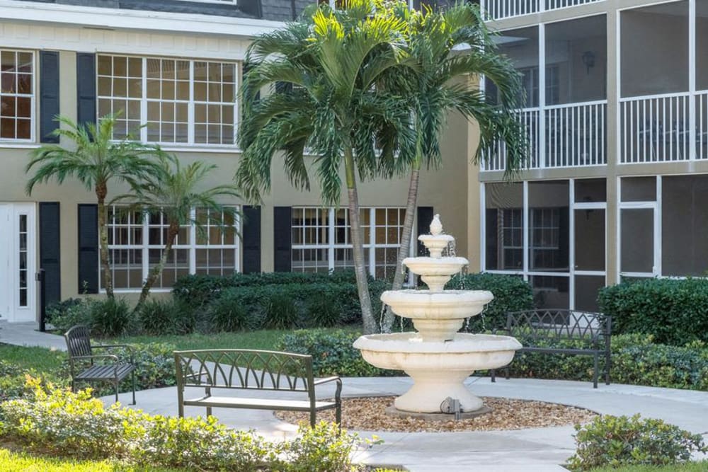 Water feature at Grand Villa of Delray West in Florida
