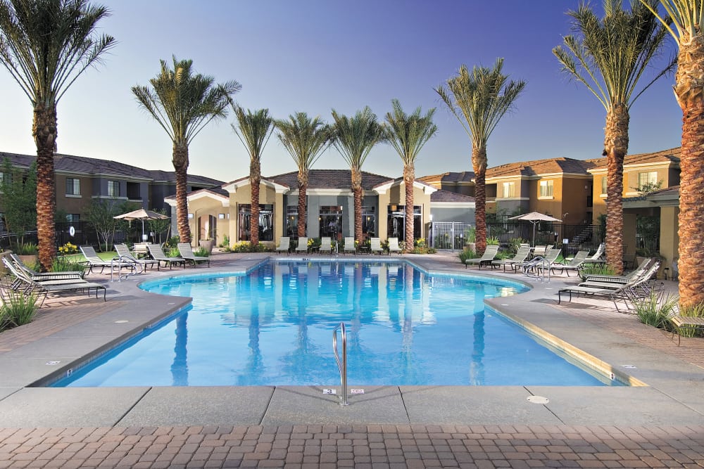 Pool at night at Broadstone Desert Sky