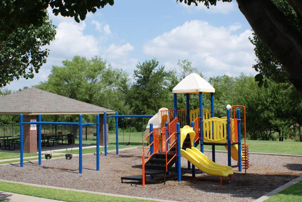 Spacious playground at Carrollton Park of North Dallas in Dallas, Texas