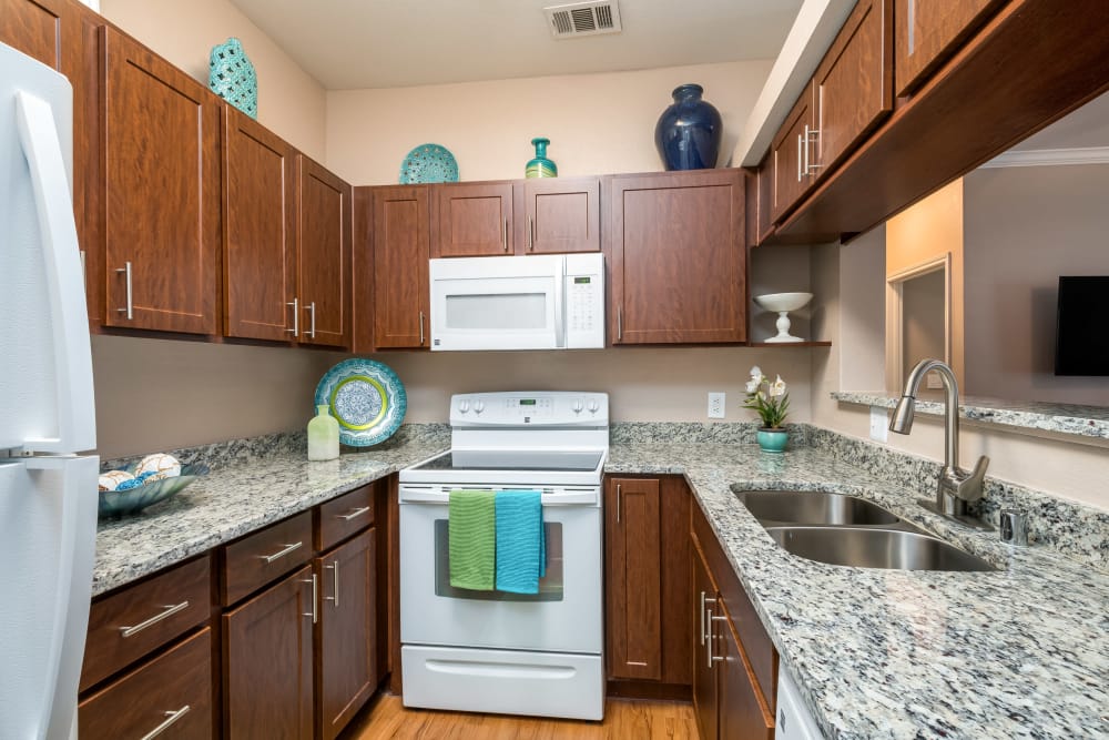 Kitchen at El Lago Apartments