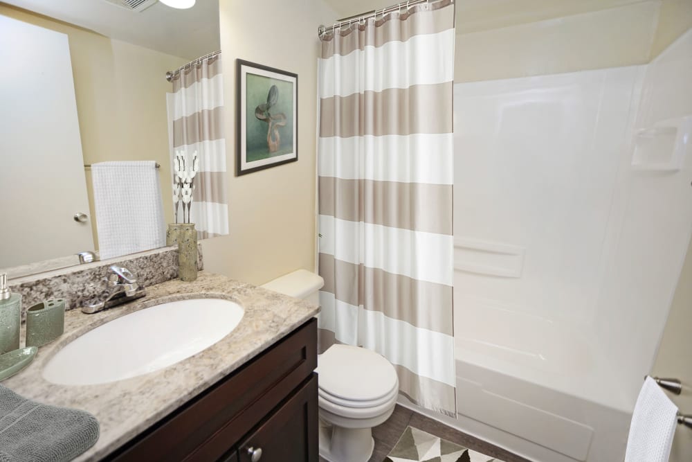 Bathroom at Quail Hollow Apartment Homes in Glen Burnie, Maryland