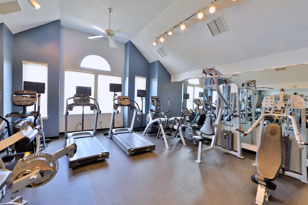 Fitness center at The Apartments at Diamond Ridge in Baltimore, Maryland