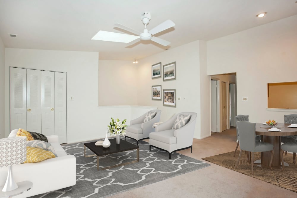 Spacious Living Room at Tory Estates Apartment Homes in Clementon, New Jersey