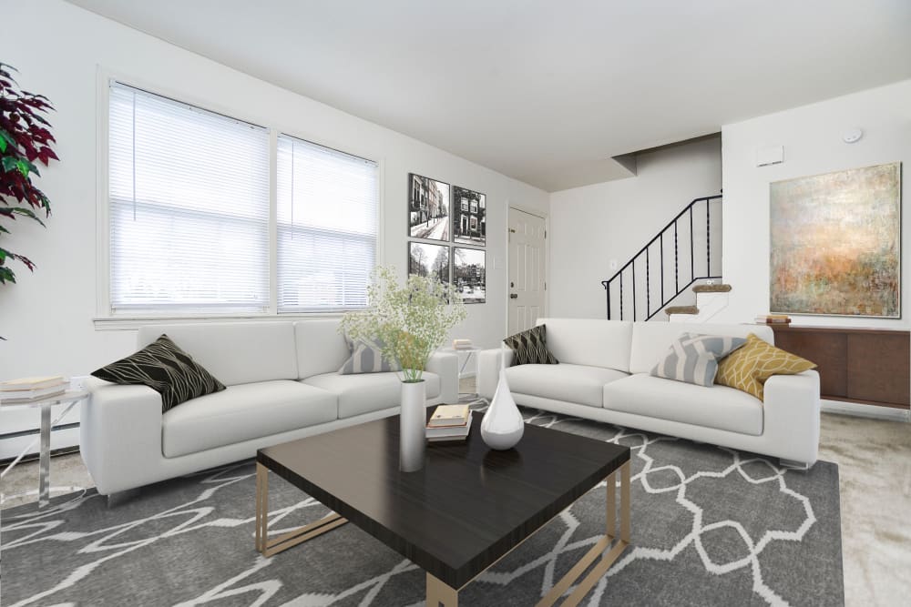 Spacious Living Room at Vineland Village Apartment Homes in Vineland, New Jersey