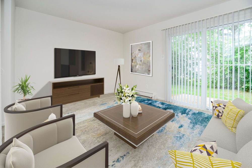Beautiful Living Room at Vineland Village Apartment Homes in Vineland, New Jersey