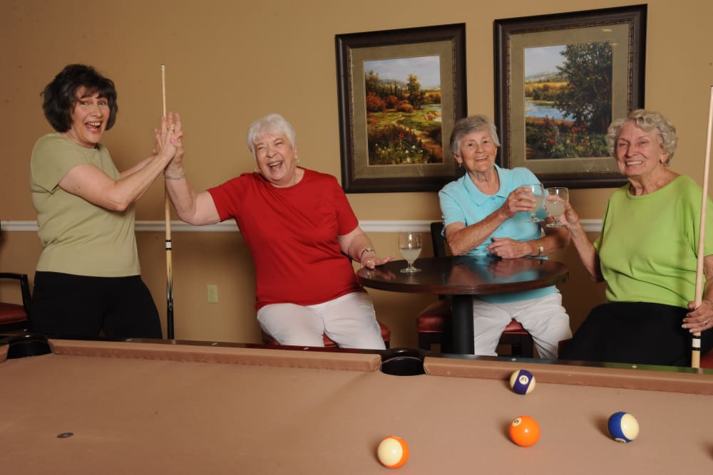 Game room at Arbour Square of Harleysville in Harleysville, Pennsylvania