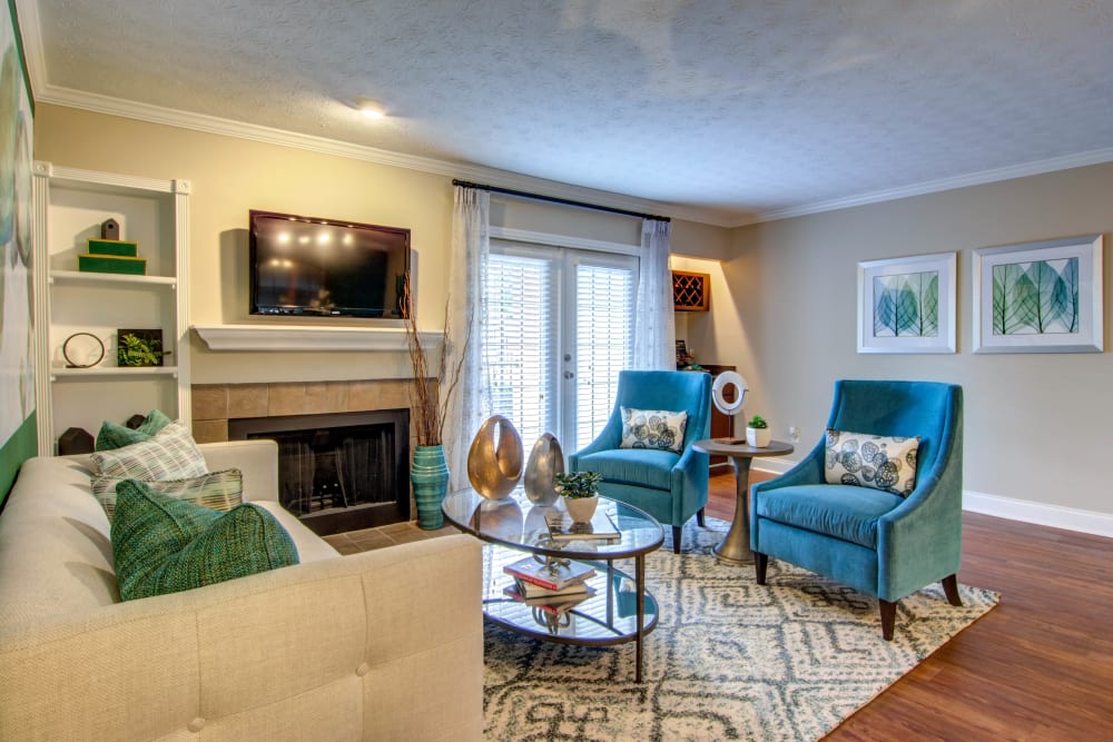 Living Room at The Residences at Vinings Mountain in Atlanta, Georgia