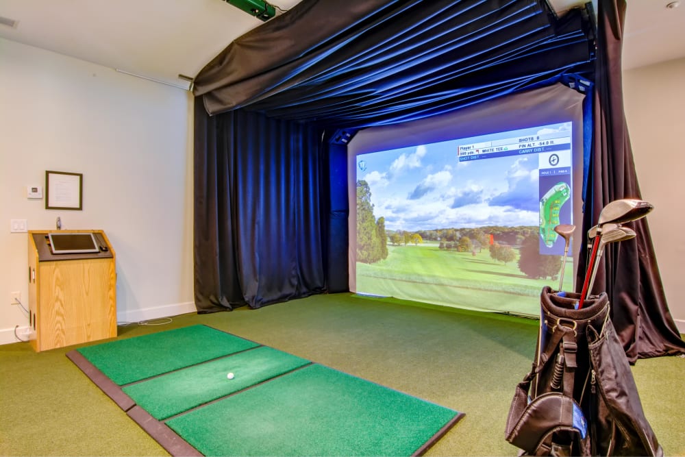 Our Apartments in Atlanta, Georgia offers a Golf Simulator