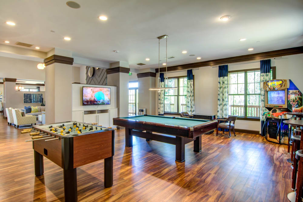 Pool Table in our Beautiful Clubhouse at The Residences at Vinings Mountain in Atlanta, Georgia