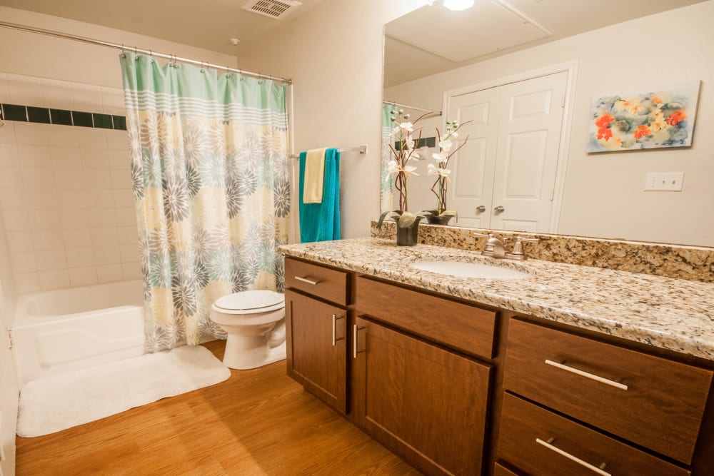 Bathroom with shower at the Estates of Northwoods
