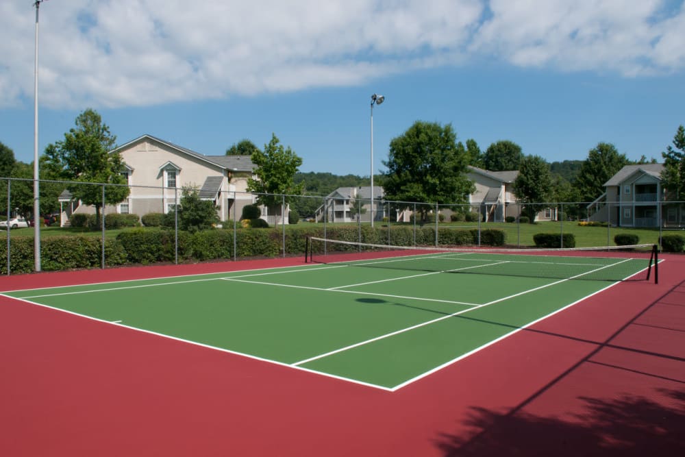 Have fun playing in the tennis court at Spring Meadow in Knoxville, Tennessee