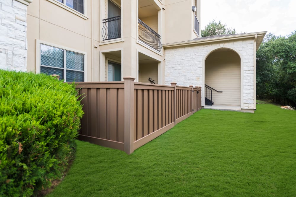 Enclosed back yard at Villas of Vista Del Norte