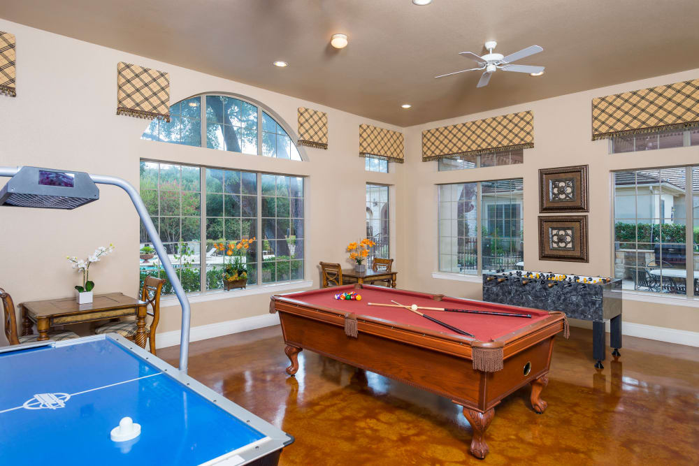 Game Room with Pool Table at Villas of Vista Del Norte