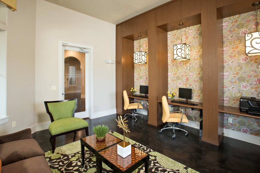 Modern living room at Villas in Westover Hills in San Antonio, Texas