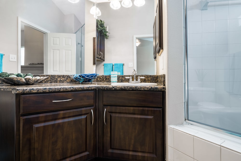 Bathroom with shower at Villas at Parkside