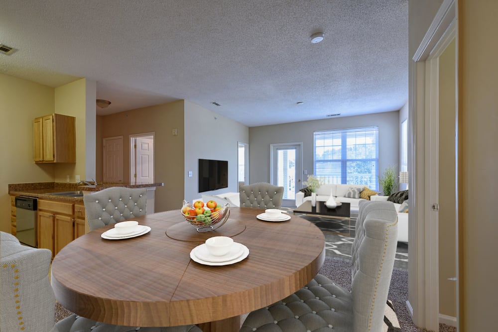 Dining table at Falls Creek Apartments & Townhomes in Raleigh, NC