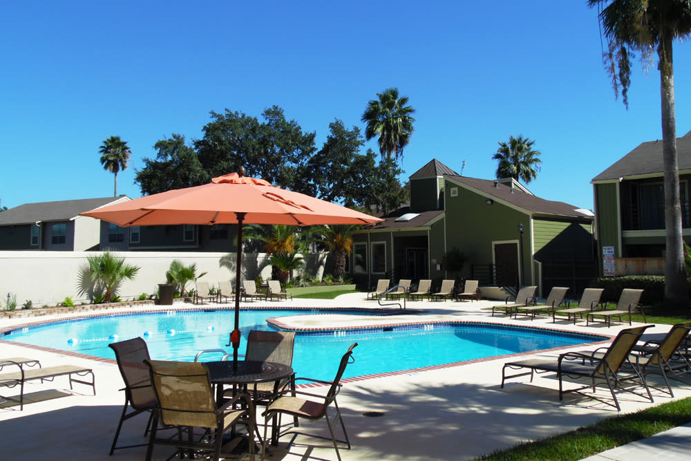 Multiple swimming pools at The Abbey at Memorial in Houston, Texas