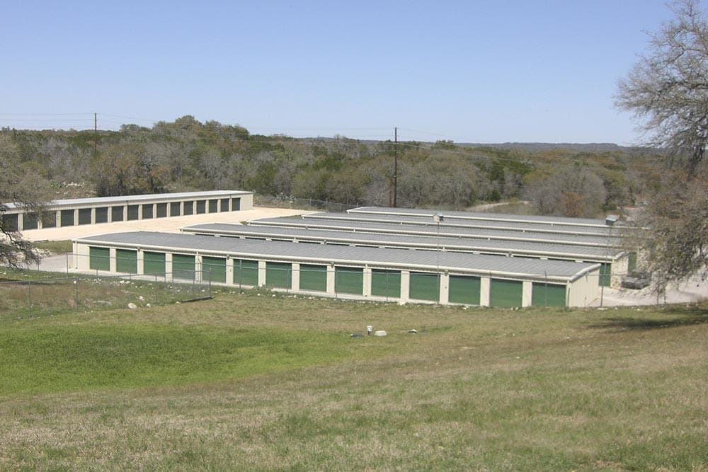 Exterior view of Ranch Road Self Storage in San Marcos, Texas