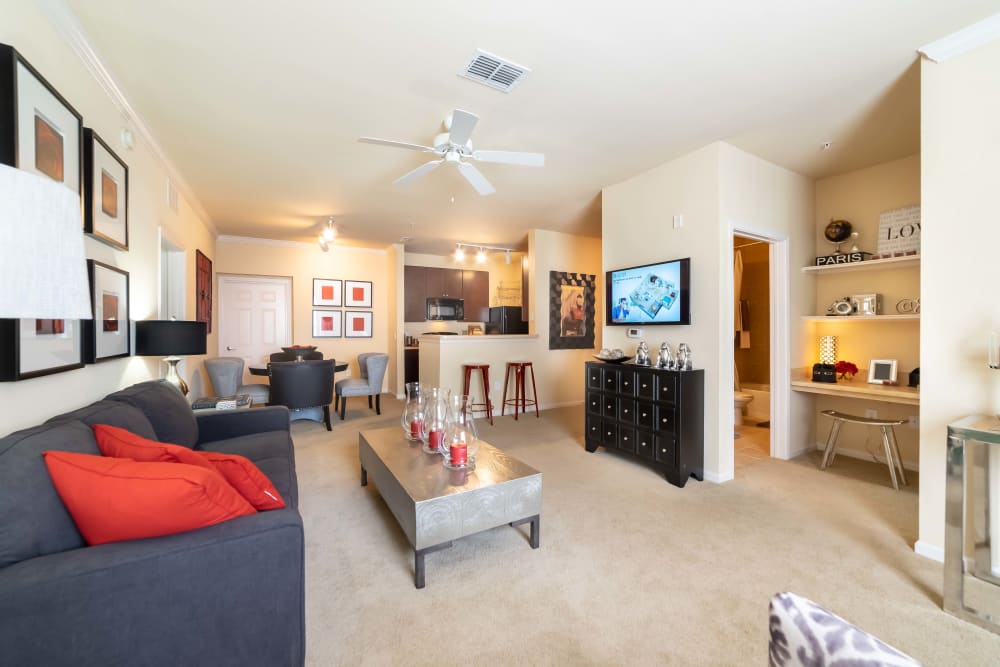 Living room at Integra Landings in Orange City, Florida