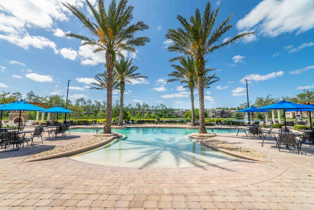 Pool view at Integra Woods in Palm Coast, Florida